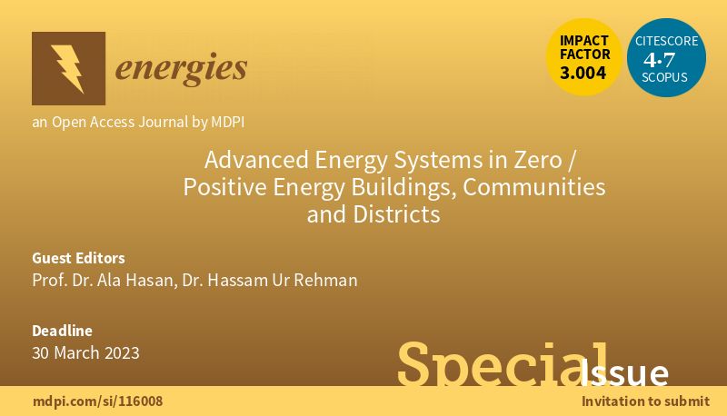 EXCESS partners call for manuscripts on Zero/Positive Energy Buildings